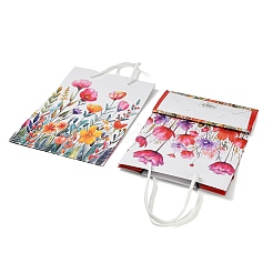 Flower Printed Paper Gift Bags with Handles&nbsp;CARB-F014-02