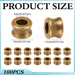 100Pcs Tibetan Style Alloy European Beads&nbsp;FIND-ME0003-50AB