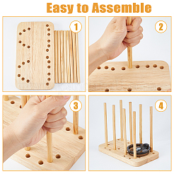 Wood Adjustable Cup Lid Holder&nbsp;ODIS-WH0043-88