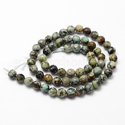 Natural African Turquoise(Jasper) Beads Strands&nbsp;G-D840-15-6mm