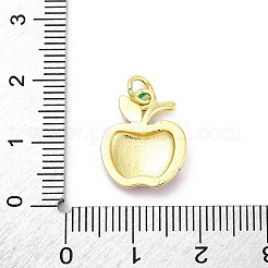 Brass Micro Pave Cubic Zirconia Pendants&nbsp;KK-U066-12G