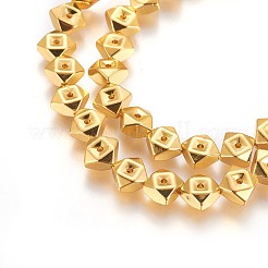 Electroplated Non-magnetic Synthetic Hematite Beads Strands&nbsp;G-P423-08G