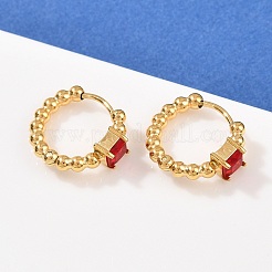304 Stainless Steel Square Hoop Earrings&nbsp;EJEW-I320-28G