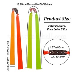 10Pcs 2 Colors Elastic Rubber Compatible with PU Leather Catapult&nbsp;FIND-GF0004-76