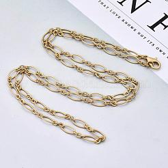 Brass Cable Chains Necklace Making&nbsp;MAK-S072-16B-MG