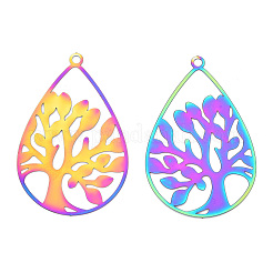 201 Stainless Steel Filigree Pendants&nbsp;STAS-TAC0004-60RC