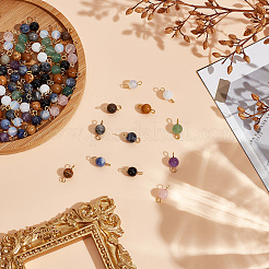 96Pcs 12 Colors Natural & Synthetic Mixed Gemstone Connector Charms&nbsp;PALLOY-HY00039