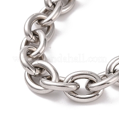 Non-Tarnish 201 Stainless Steel Chunk Cable Chains Bracelet for Men Women&nbsp;X-BJEW-G618-04P-B01