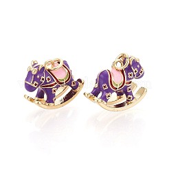 Brass Enamel Pendants&nbsp;KK-T072-24A-G