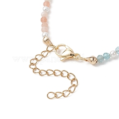 2Pcs 2 Styles Natural Ruby & Apatite & Sunstone & Rhodonite & Amethyst & Shell Pearl Beaded Bracelet Sets for Women2Pcs 2 Styles Natural Ruby & Apatite & Sunstone & Rhodonite & Amethyst & Shell Pearl Round Beaded Bracelet Sets for Women&nbsp;BJEW-JB13555