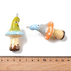 Autumn Theme Smiling Mushroom Porcrlain Big Pendants&nbsp;PORC-C012-01
