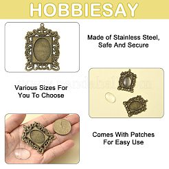 DIY Rectangle Pendant Making Kits&nbsp;DIY-FS0009-38