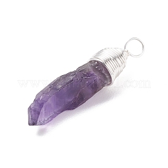 Rough Natural Amethyst Pendants&nbsp;PALLOY-JF01442