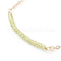 May Birthstone Natural Peridot Beaded Bracelets&nbsp;BJEW-JB06092-05