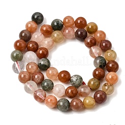 Natural Colorful Rabbit Fur Rutilated Quartz Beads Strands&nbsp;GG-CBA4808-I01-8mm