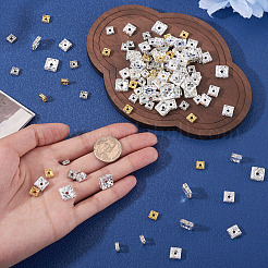 200Pcs 5 Styles Brass Rhinestone Spacer Beads&nbsp;KK-TA0003-39