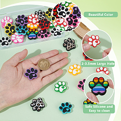 26Pcs 13 Colors Food Grade Eco-Friendly Silicone Focal Beads&nbsp;SIL-ME0001-02