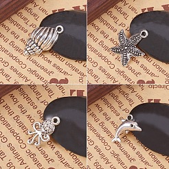 Tibetan Style Alloy Pendants&nbsp;PALLOY-PH0012-23-WH