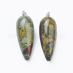 Natural Dragon Blood Pointed Pendants&nbsp;G-F705-01K-P