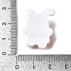 White Cute Opaque Resin Cabochon&nbsp;CRES-I040-01B