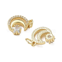 Brass Micro Pave Cubic Zirconia Charms&nbsp;KK-L243-26G