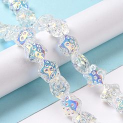 Transparent Electroplate Glass Beads Strands&nbsp;LS-GLAA-C025-01D