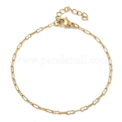304 Stainless Steel Paperpclip Chains Bracelets for Women&nbsp;BJEW-U043-01G