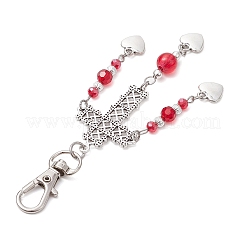 7Pcs Alloy Cross & Heart Pendant Decorations&nbsp;HJEW-JM02536