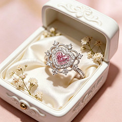 Alloy Micro Pave Cubic Zirconia Finger Rings for Women&nbsp;WGA8CFC-01