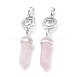 Natural Rose Quartz Pointed Big Pendants&nbsp;G-D0021-01P-22