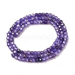 Cubic Zirconia Bead Strands&nbsp;ZIRC-P109-01B-04