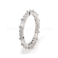 Brass Micro Pave Cubic Zirconia Finger Rings&nbsp;CU-CBA8D1E-01P