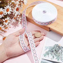 25 Yards Sport Theme Polyester Baseball Printed Grosgrain Ribbon&nbsp;SRIB-WH0011-290B