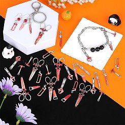36Pcs 6 Styles Alloy Enamel Pendants&nbsp;ENAM-SZ0004-22