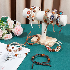 10Pcs 5 Colors Braided Nylon Cord Macrame Pouch Bracelet Making&nbsp;BJEW-PH0004-16