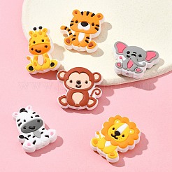 Lion/Tiger/Elephant/Monkey Zebra/Giraffe Silicone Focal Beads&nbsp;SIL-FS0001-19