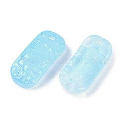 Spray Painted Transparent Glass Connector Charms&nbsp;X1-GLAA-H035-06H