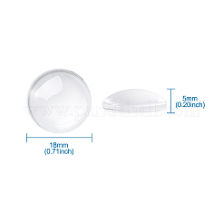 Transparent Glass Cabochons&nbsp;GGLA-CD0001-01