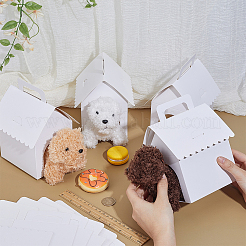 Cardboard Paper Pet Gift Packing Boxes with Window and Handles&nbsp;CON-WH0095-210
