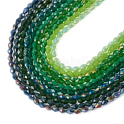10Strands 10 Colors Transparent Glass Beads Strands&nbsp;EGLA-TA0013-24B