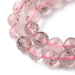Natural Mica Quartz(Quartz with Mica Inclusions) Round Beads Strands&nbsp;G-K393-A01-8mm