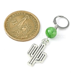 Alloy Cactus Pendant Decoration&nbsp;HJEW-JM01552-02