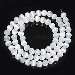 Natural Selenite Beads Strands&nbsp;G-S366-027B