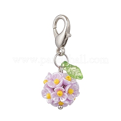 Flower Resin Imitation Pearl Pendant Decorations&nbsp;HJEW-MZ00380