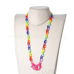 Personalized Acrylic Cable Chain Necklaces&nbsp;NJEW-JN02899