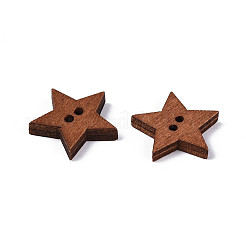 1 Bag Baking Paint Wooden Buttons&nbsp;BUTT-GF0001-08