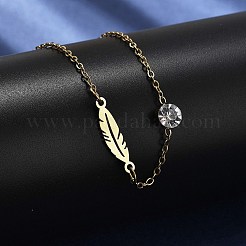201 Stainless Steel Cable Chain Bracelets&nbsp;BJEW-H205-01D-G