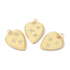 Rack Plating Brass Micro Pave Cubic Zirconia Pendants&nbsp;KK-F852-06G