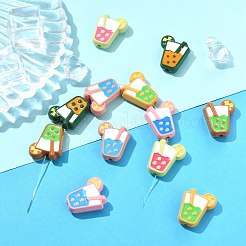 12Pcs 6 Colors Hand-Drawn Acrylic Enamel Beads&nbsp;OACR-CJ0002-74