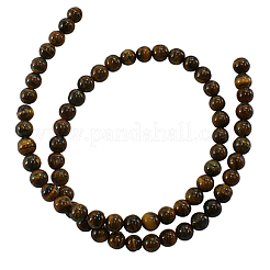 Natural Tiger Eye Beads Strands&nbsp;GSR4mmC014